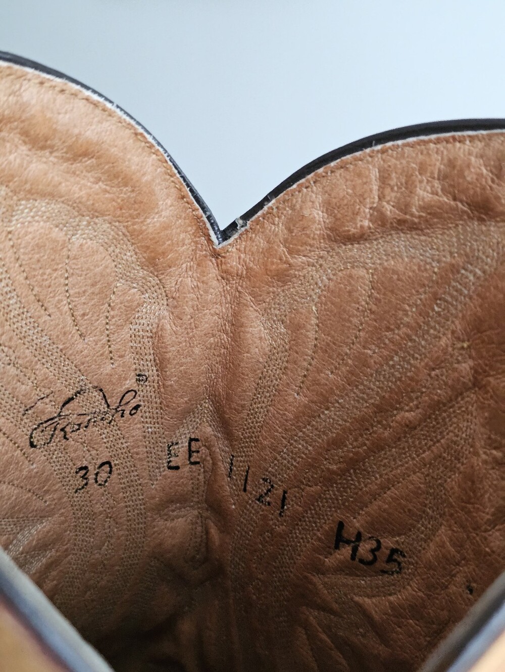 Rancho Exotic Alligator Reptile Leather Western Cowboy Boots Brown Tan Size 11 E - Picture 11 of 16